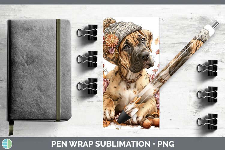 Great Dane Dogs 01 Knit Hat Pen Wrap Sublimation Design