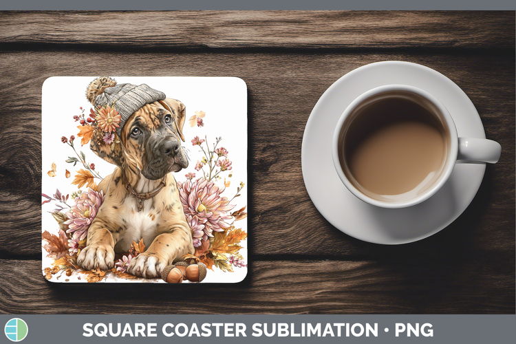 Great Dane Dogs 01 Knit Hat Square Coaster Sublimation Desig