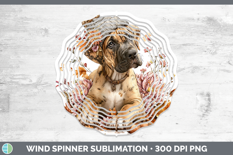 Great Dane Dogs 01 Knit Hat Wind Spinner Sublimation Design