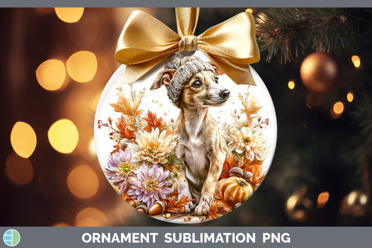 Greyhound Dogs 01 Knit Hat Ornament Sublimation Design