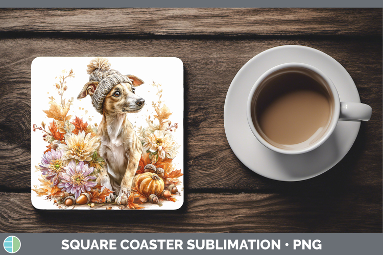 Greyhound Dogs 01 Knit Hat Square Coaster Sublimation Design