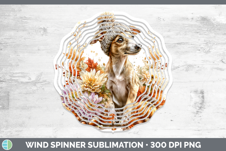 Greyhound Dogs 01 Knit Hat Wind Spinner Sublimation Design