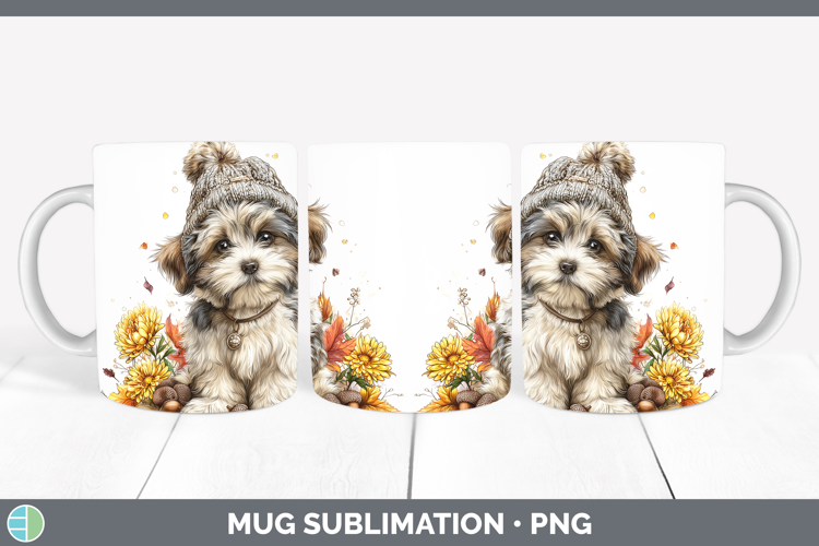 Lhasa Apso Dogs 01 Knit Hat Mug Wrap Sublimation Design