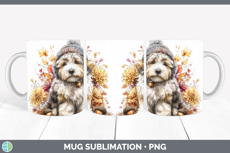 Old English Sheepdog Dogs 01 Knit Hat Mug Wrap Sublimation D