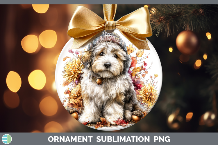 Old English Sheepdog Dogs 01 Knit Hat Ornament Sublimation D