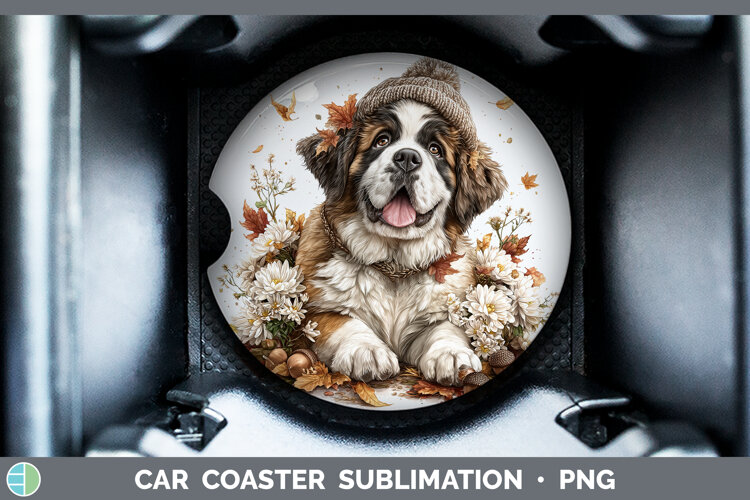 GorgeousDogs 01 Knit Hat Car Coaster design.