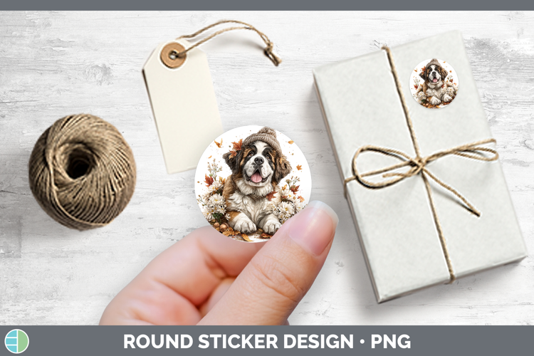 Saint Bernard Dogs 01 Knit Hat Stickers Design