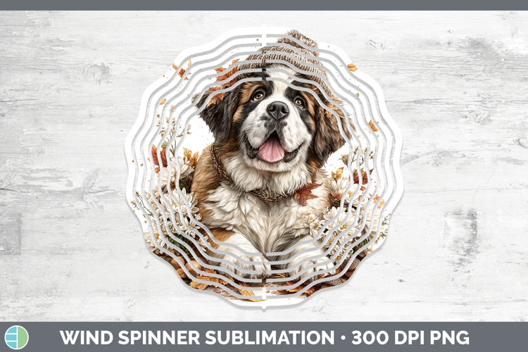 Saint Bernard Dogs 01 Knit Hat Wind Spinner Sublimation Desi