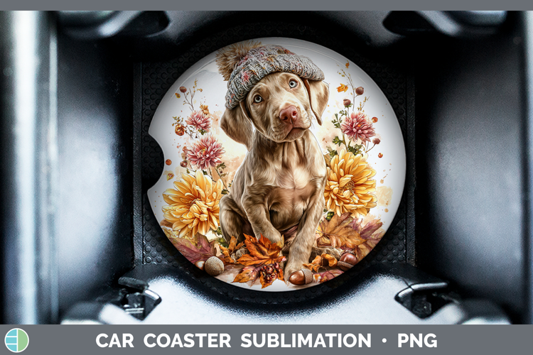 Weimaraner Dogs 01 Knit Hat Car Coaster Sublimation Design