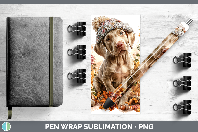 Weimaraner Dogs 01 Knit Hat Pen Wrap Sublimation Design
