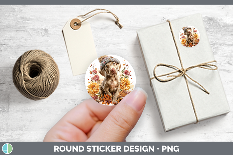 Weimaraner Dogs 01 Knit Hat Stickers Design