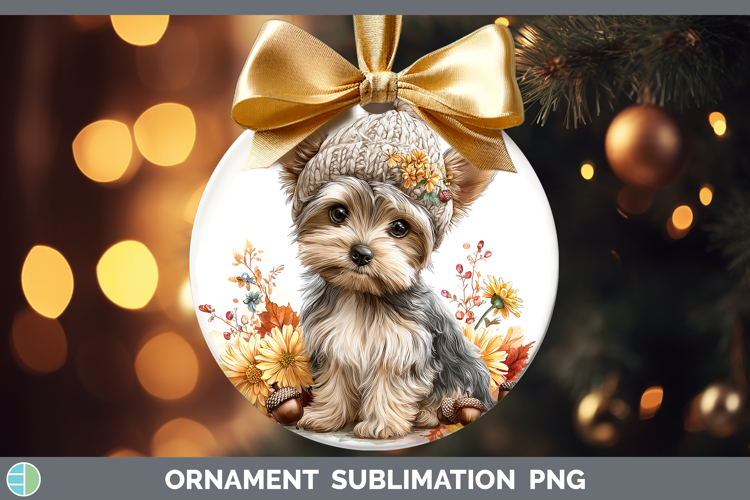 Yorkshire Terrier Dogs 01 Knit Hat Ornament Sublimation Desi
