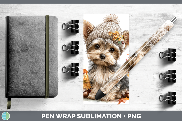 Yorkshire Terrier Dogs 01 Knit Hat Pen Wrap Sublimation Desi