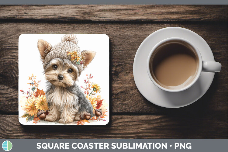 GorgeousDogs 01 Knit Hat Square Coaster design.