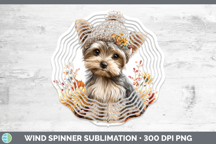 Yorkshire Terrier Dogs 01 Knit Hat Wind Spinner Sublimation