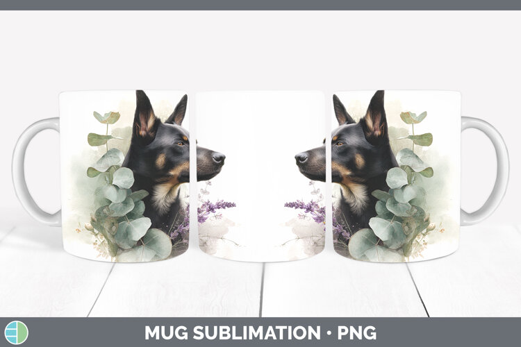 GorgeousDogs 01 Lavender and Eucalyptus Mug Wrap design.