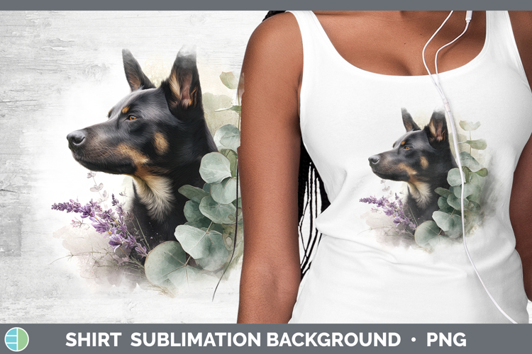 Australian Kelpie Dogs 01 Lavender and Eucalyptus Shirt Subl