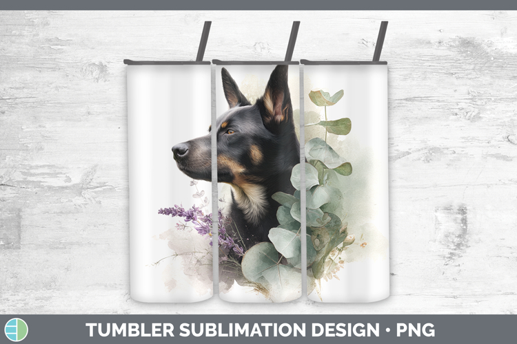 Australian Kelpie Dogs 01 Lavender and Eucalyptus Tumbler Su