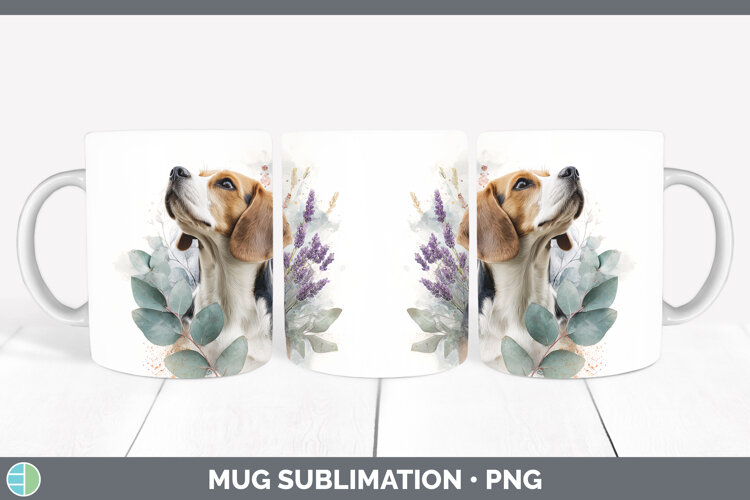 GorgeousDogs 01 Lavender and Eucalyptus Mug Wrap design.