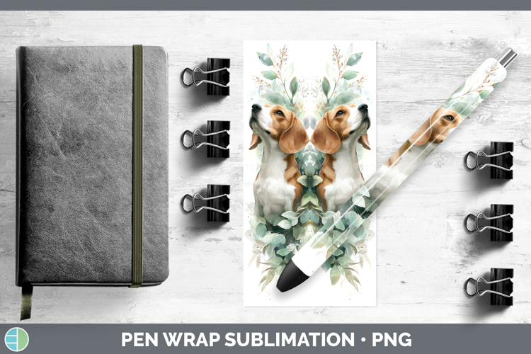 Beagle Dogs 01 Lavender and Eucalyptus Pen Wrap Sublimation