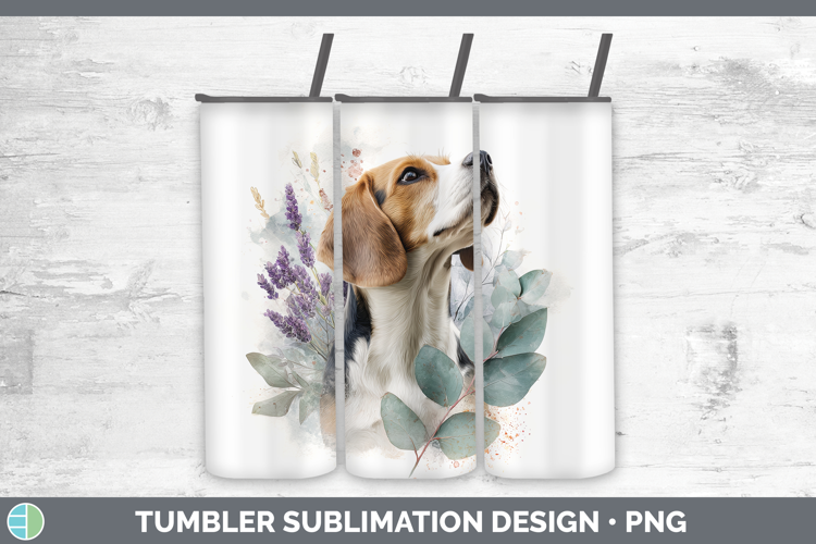 Beagle Dogs 01 Lavender and Eucalyptus Tumbler Sublimation D