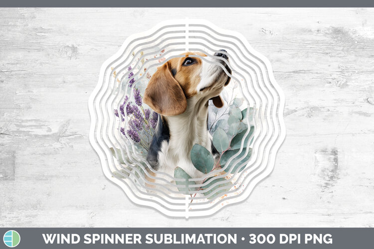 GorgeousDogs 01 Lavender and Eucalyptus Wind Spinner design.