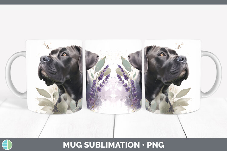 GorgeousDogs 01 Lavender and Eucalyptus Mug Wrap design.