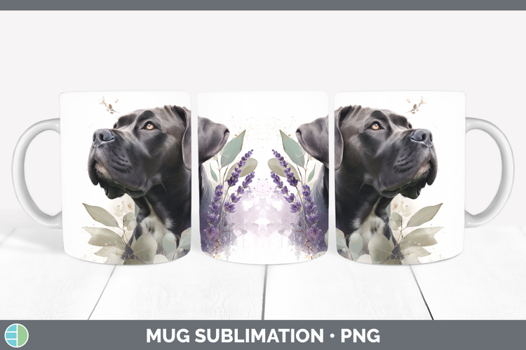 Cane Corso Dogs 01 Lavender and Eucalyptus Mug Wrap Sublimat