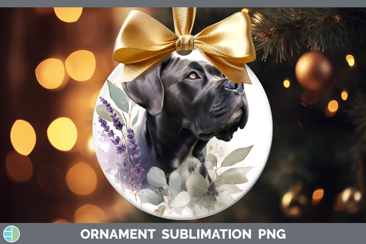 Cane Corso Dogs 01 Lavender and Eucalyptus Ornament Sublimat