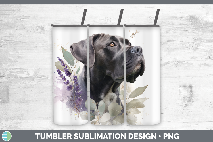 Cane Corso Dogs 01 Lavender and Eucalyptus Tumbler Sublimati