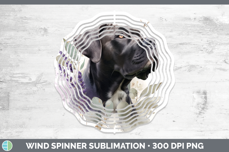 Cane Corso Dogs 01 Lavender and Eucalyptus Wind Spinner Subl