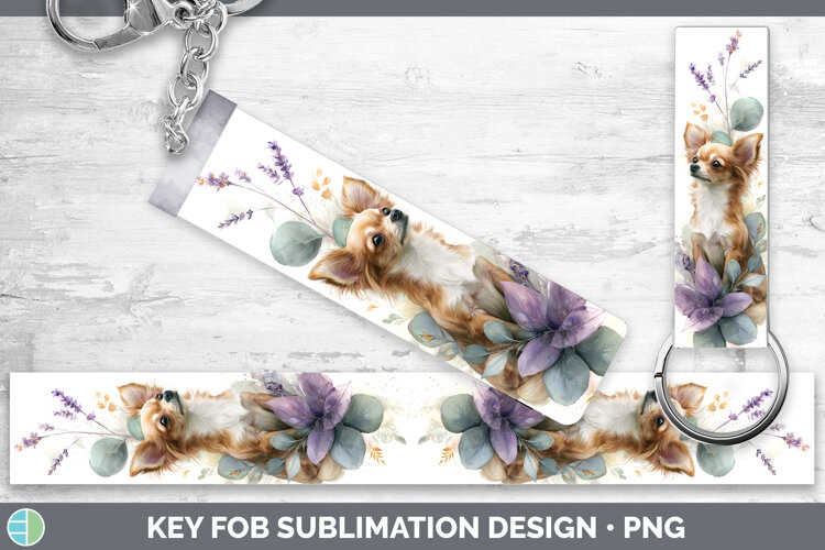 GorgeousDogs 01 Lavender and Eucalyptus Key Fob design.