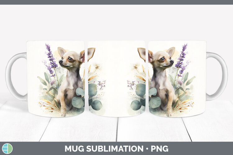 GorgeousDogs 01 Lavender and Eucalyptus Mug Wrap design.