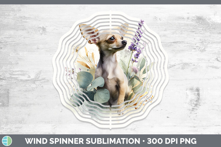 GorgeousDogs 01 Lavender and Eucalyptus Wind Spinner design.
