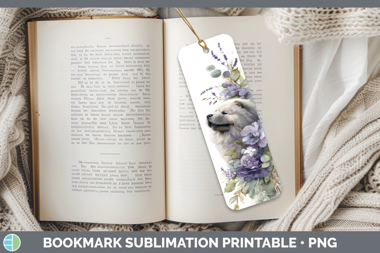 Chow Chow Dogs 01 Lavender and Eucalyptus Bookmark Sublimati