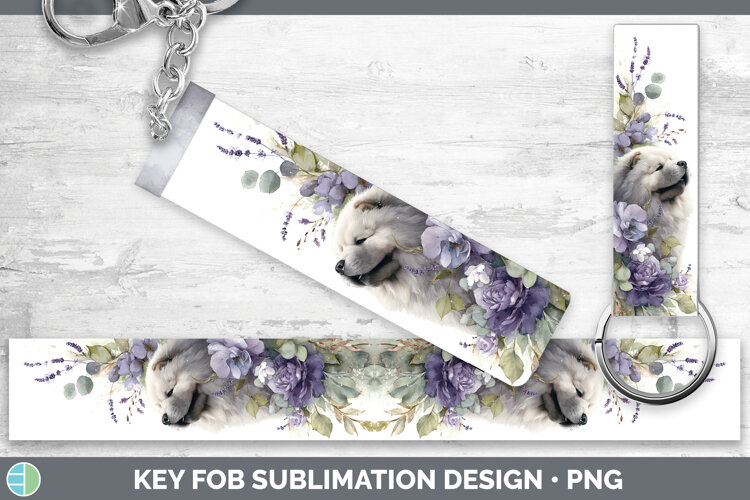 GorgeousDogs 01 Lavender and Eucalyptus Key Fob design.
