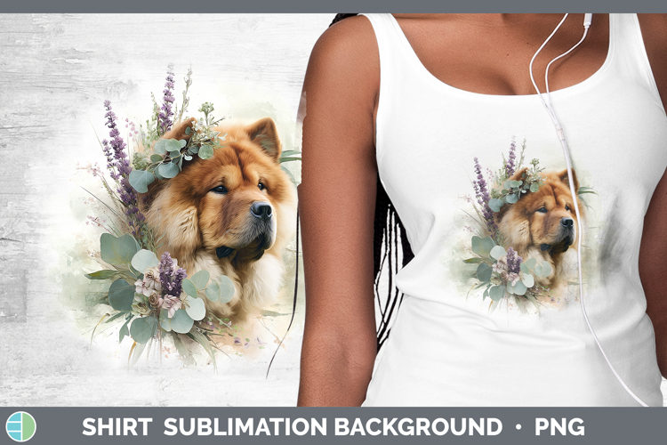 Chow Chow Dogs 01 Lavender and Eucalyptus Shirt Sublimation