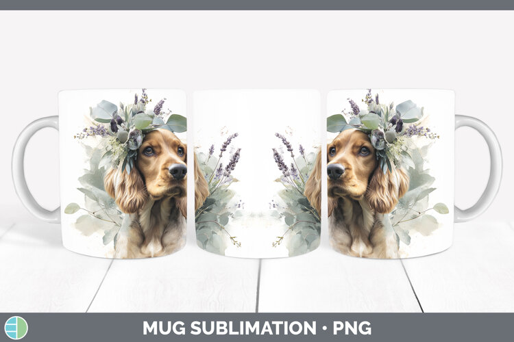 GorgeousDogs 01 Lavender and Eucalyptus Mug Wrap design.