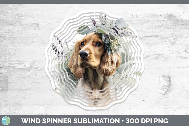 GorgeousDogs 01 Lavender and Eucalyptus Wind Spinner design.