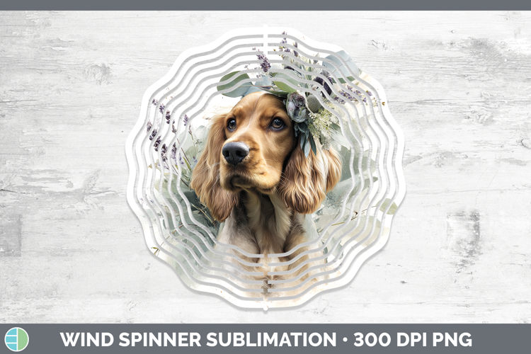 Cocker Spaniel Dogs 01 Lavender and Eucalyptus Wind Spinner