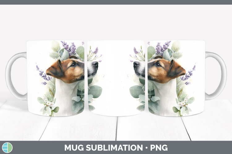 GorgeousDogs 01 Lavender and Eucalyptus Mug Wrap design.