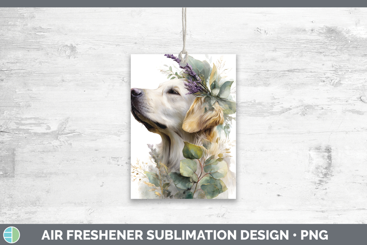 Golden Retriever Dogs 01 Lavender and Eucalyptus Air Freshen