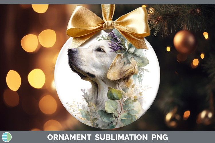 Golden Retriever Dogs 01 Lavender and Eucalyptus Ornament Su