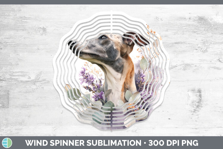 GorgeousDogs 01 Lavender and Eucalyptus Wind Spinner design.