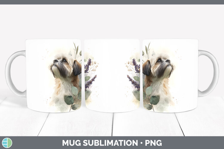 GorgeousDogs 01 Lavender and Eucalyptus Mug Wrap design.