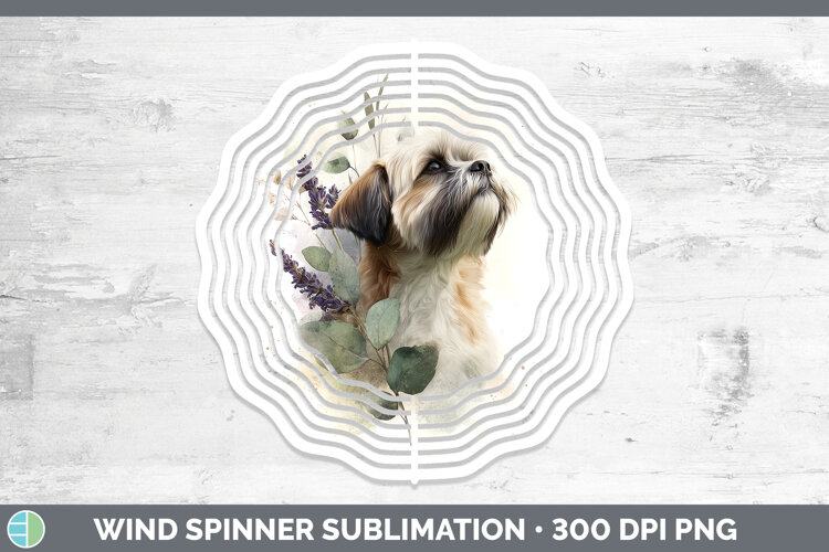 GorgeousDogs 01 Lavender and Eucalyptus Wind Spinner design.