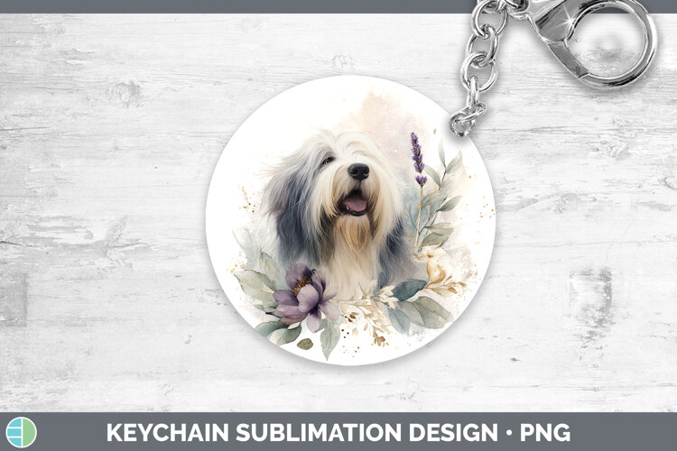 GorgeousDogs 01 Lavender and Eucalyptus Keychain design.