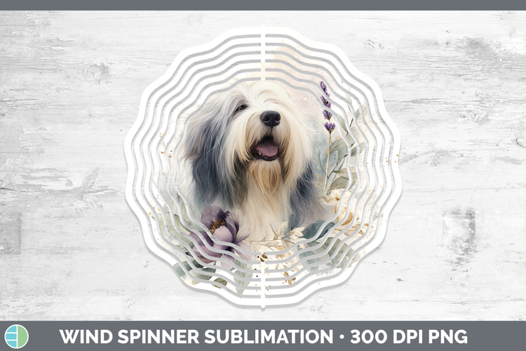 Old English Sheepdog Dogs 01 Lavender and Eucalyptus Wind Sp