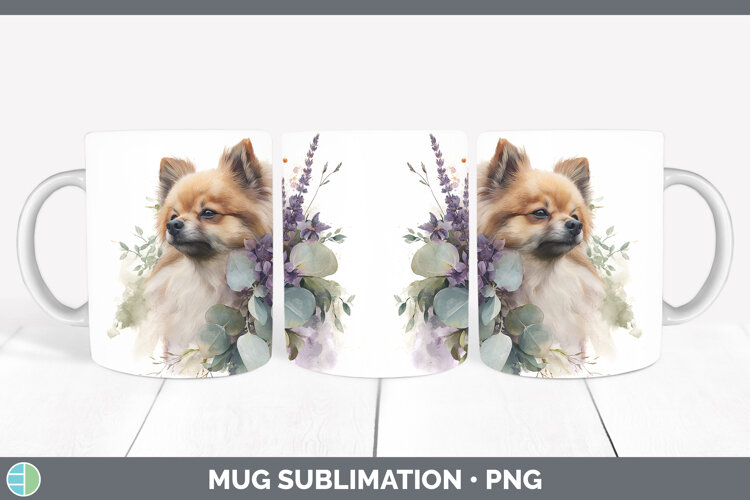 GorgeousDogs 01 Lavender and Eucalyptus Mug Wrap design.