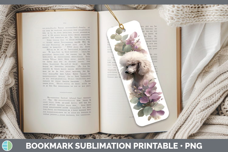 Poodle Dogs 01 Lavender and Eucalyptus Bookmark Sublimation